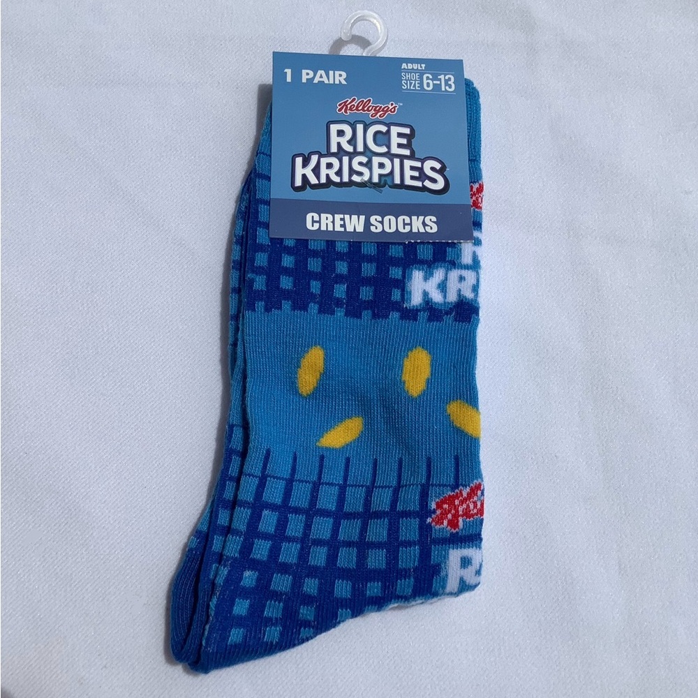 Rice Krispies Crisp Cereal Pieces Blue Crew Socks